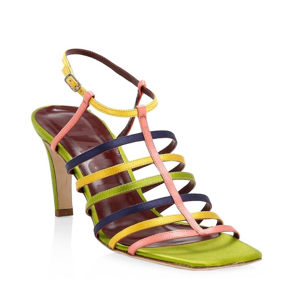 STAUD Ann Satin Sandals